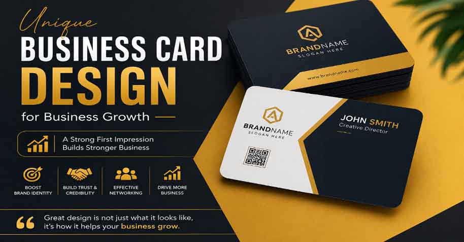 Professional Unique Business Card Design for Business Growth and Branding