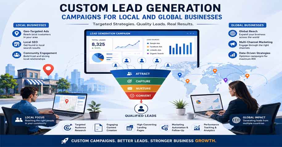 Custom Lead Generation Campaigns for Local and Global Businesses